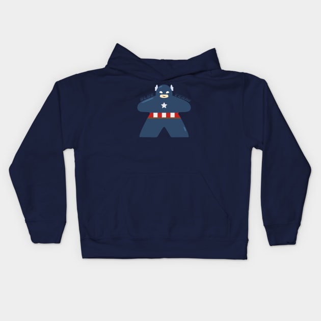 Blue Meeple Team Kids Hoodie by Maolliland